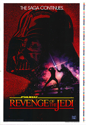 USA Revenge of the Jedi Adv 'No Date' Test Proof One-Sheet